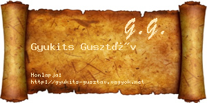 Gyukits Gusztáv névjegykártya
