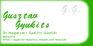 gusztav gyukits business card